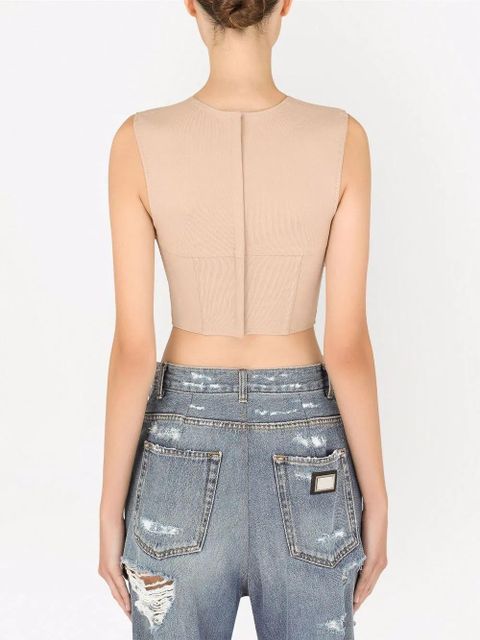 Dolce & Gabbana sleeveless corset top - Neutrals