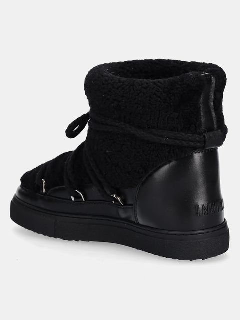 Inuikii śniegowce skórzane Curly kolor czarny 1001.003.0281.000