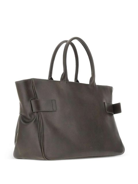 Osoi Brocle buckle charm leather tote bag - Brown