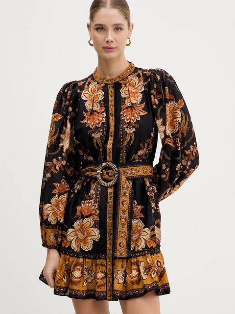 Farm Rio sukienka bawełniana kolor czarny mini rozkloszowana 344142 - zdjęcie produktu nr 1