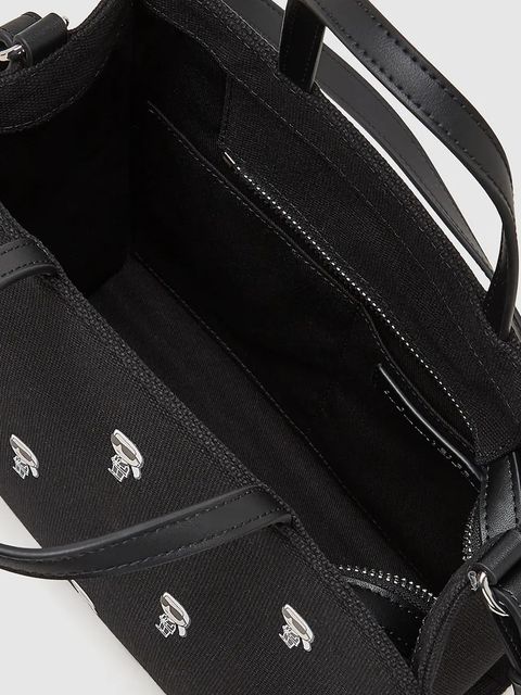 Karl Lagerfeld torebka bawełniana IKON kolor czarny A4W50008
