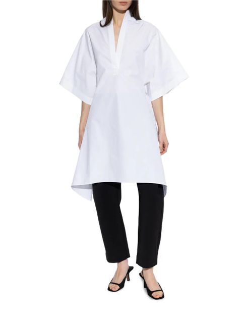Jacquemus V-neck flared dress - White