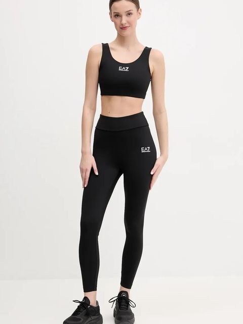 EA7 Emporio Armani legginsy treningowe kolor czarny gładkie AF12625.7W000232 - zdjęcie produktu nr 2