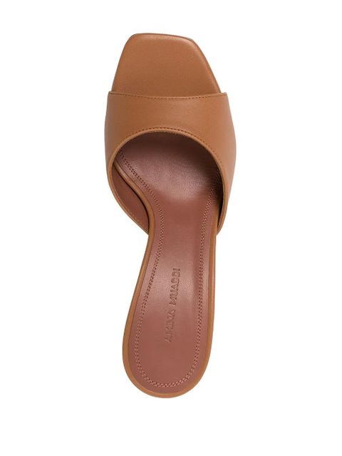 Amina Muaddi Lupita 70mm mules - Brown