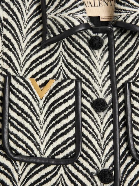 Valentino Garavani printed single-breasted coat - Black - zdjęcie produktu nr 2