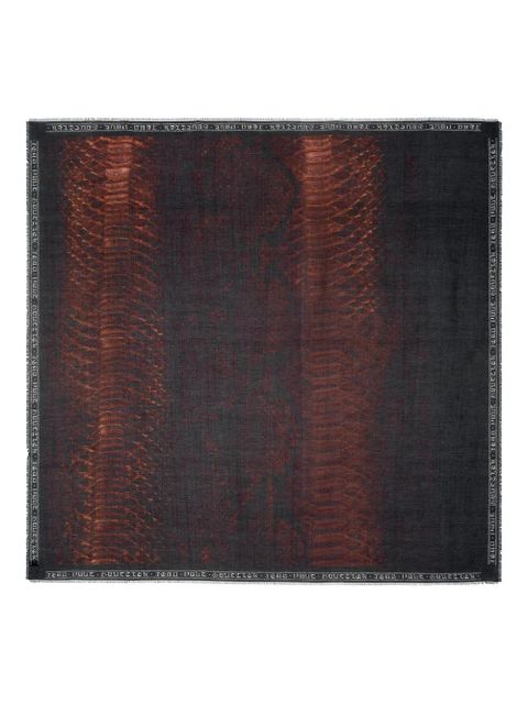 Jean Paul Gaultier python print logo scarf - Black - zdjęcie produktu nr 1