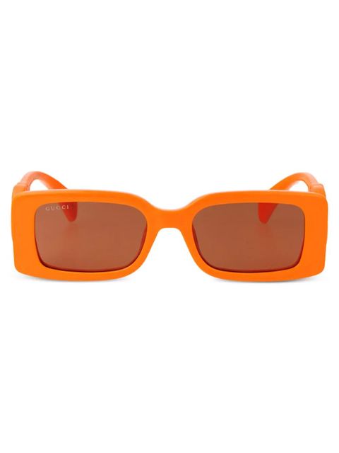 Gucci Eyewear rectangle-frame sunglasses - Orange - zdjęcie produktu nr 1
