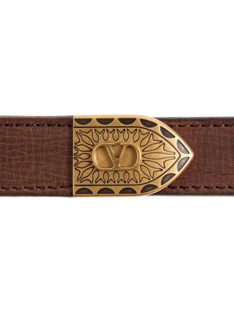 Valentino Garavani VLogo Signature calfskin belt 20mm - Brown