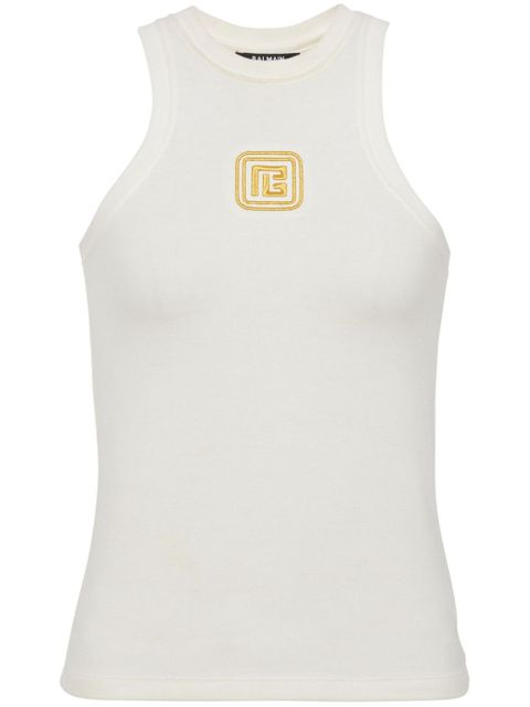 Balmain PB-embroidered tank top - White - zdjęcie produktu nr 1