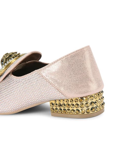Kurt Geiger London mokasyny Chelsea Fold Back Loafer damskie kolor srebrny na płaskim obcasie 5388924069
