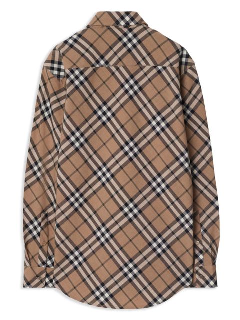 Burberry check-pattern poplin shirt - Neutrals - zdjęcie produktu nr 2