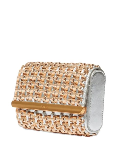 Simkhai Rola beaded metallic clutch bag - Silver