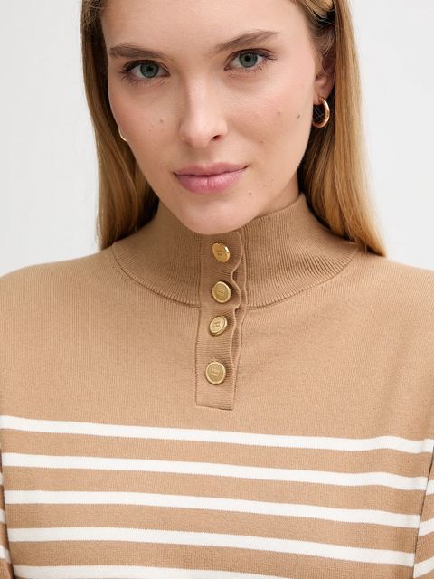 Tommy Hilfiger sweter damski kolor beżowy lekki WW0WW47467