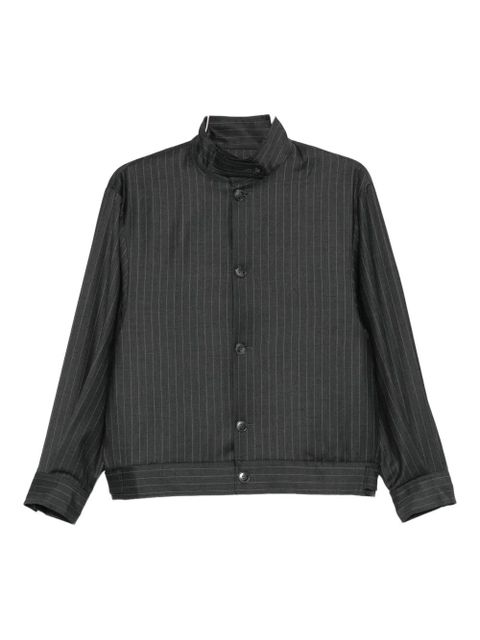 Aya Muse pinstriped bomber jacket - Grey