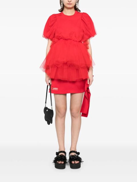 Simone Rocha puff-sleeved T-shirt - Red - zdjęcie produktu nr 2