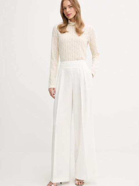 United Colors of Benetton sweter damski kolor beżowy lekki z półgolfem 5W77DQ0AT