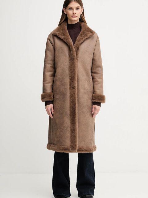 Joop! płaszcz kolor brązowy 30048879