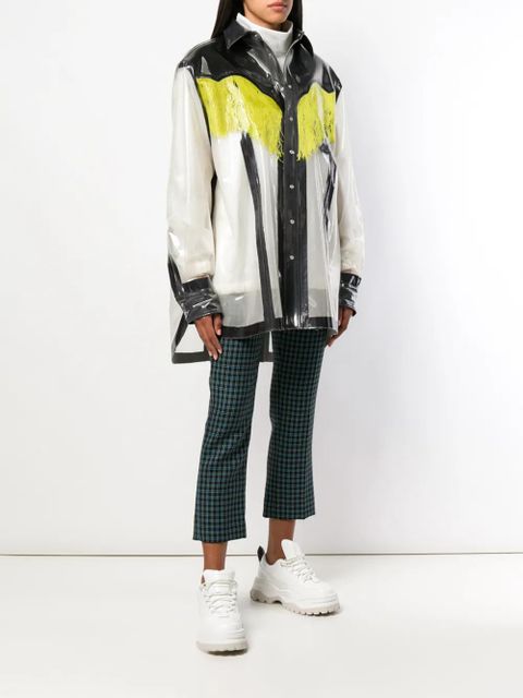 Maison Margiela sheer western shirt - Grey