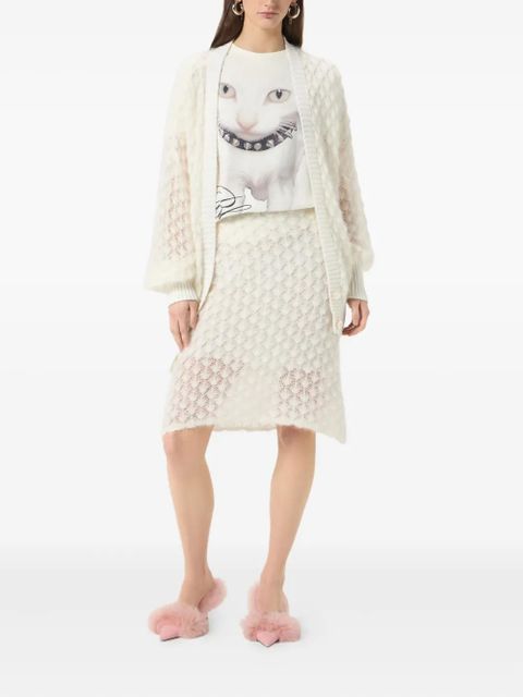 Blumarine Kitten-print jersey T-shirt - White - zdjęcie produktu nr 2