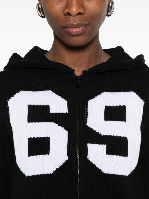 Gimaguas hooded zip cardigan - Black