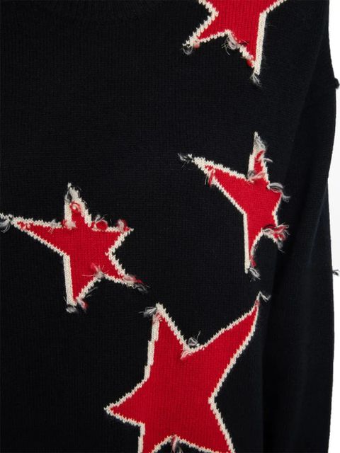 Zadig&Voltaire star-embellished frayed sweater - Black