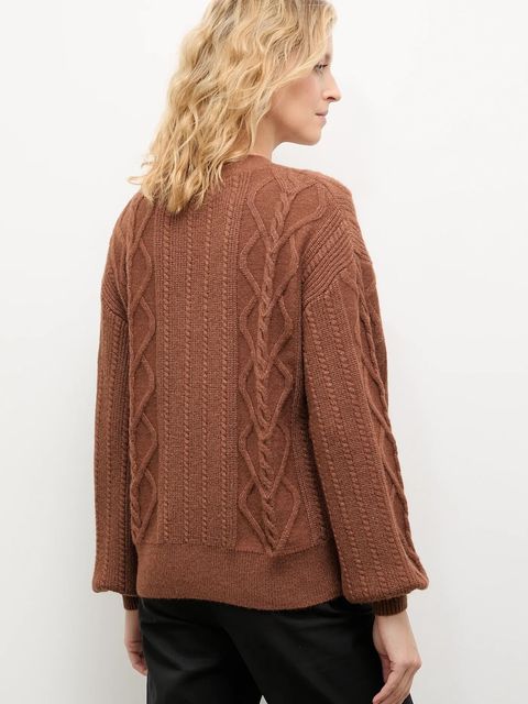 Answear.LAB kardigan z kaszmirem damski kolor brązowy