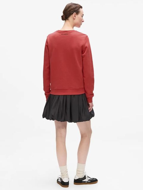 Karl Lagerfeld bluza IKON damska kolor czerwony z nadrukiem A4W20045