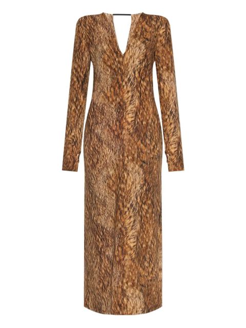 MM6 Maison Margiela long-sleeve dress - Brown - zdjęcie produktu nr 1