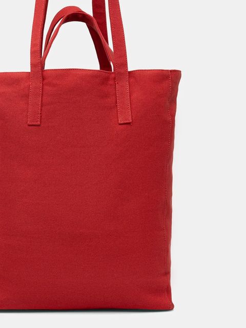 Karl Lagerfeld Jeans torba bawełniana kolor czerwony B1W50001