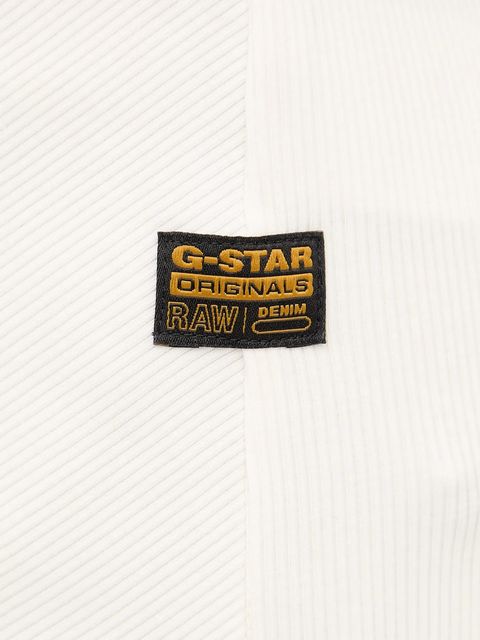 G-Star longsleeve 0 kolor beżowy z półgolfem D26905.E136