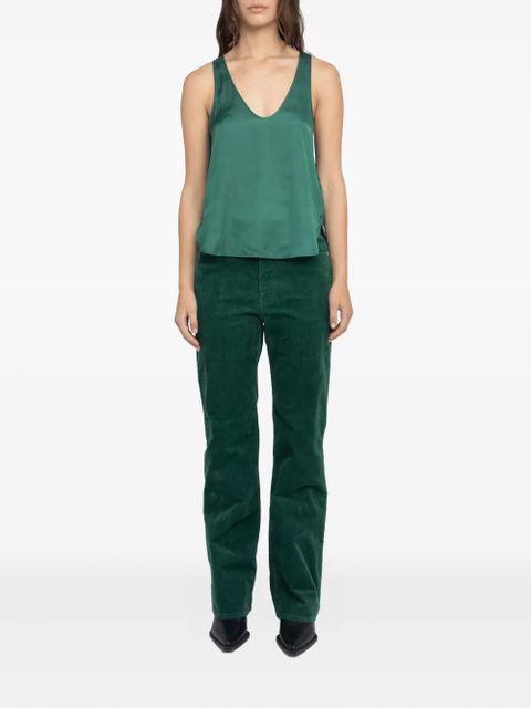 Zadig&Voltaire satin-effect sleeveless top - Green - zdjęcie produktu nr 2