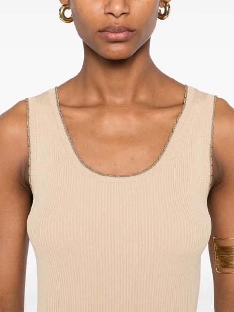 ZIMMERMANN Ascension Scallop tank top - Neutrals