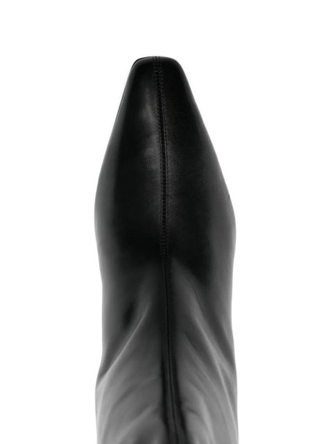 Aeyde leather zip-fastening knee-high boots - Black