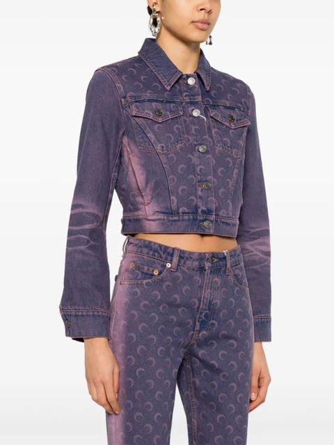 Marine Serre Moon Laser denim jacket - Purple - zdjęcie produktu nr 2