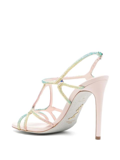 René Caovilla 100mm Peach-burano sandals - Pink