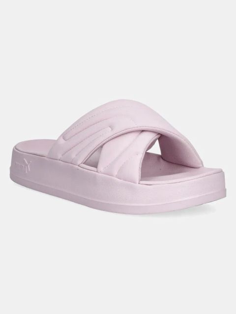 Puma klapki Leadcat Platform damskie kolor różowy na platformie 400340