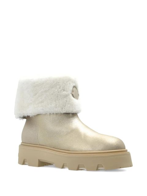 Moncler 40mm Aurea shearling-trim boots - Gold - zdjęcie produktu nr 2