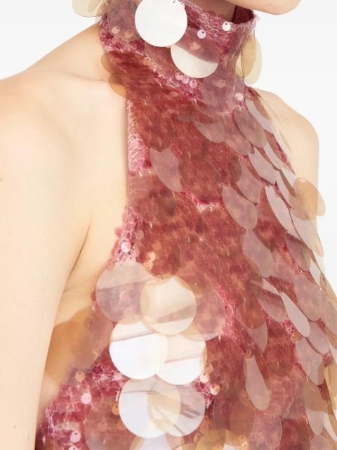 16Arlington Ula sequin halterneck top - Pink