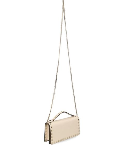 Valentino Garavani rockstud chain-strap cross body bag - Neutrals