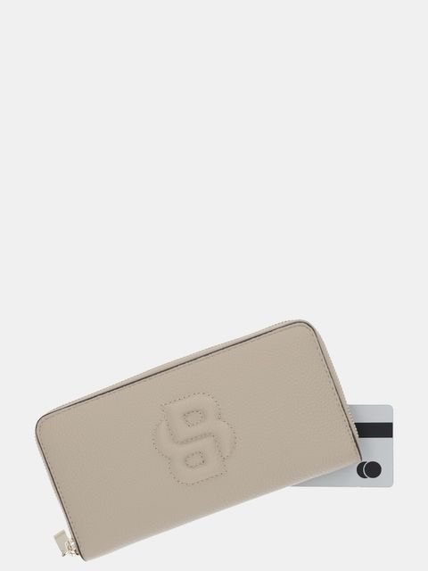 BOSS portfel damski kolor beżowy 50536354