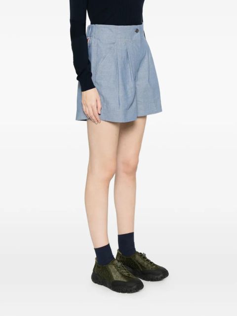 Moncler Grenoble high-waist chino shorts - Blue