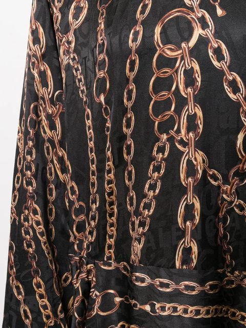 Balenciaga Chains Typo asymmetric dress - Black