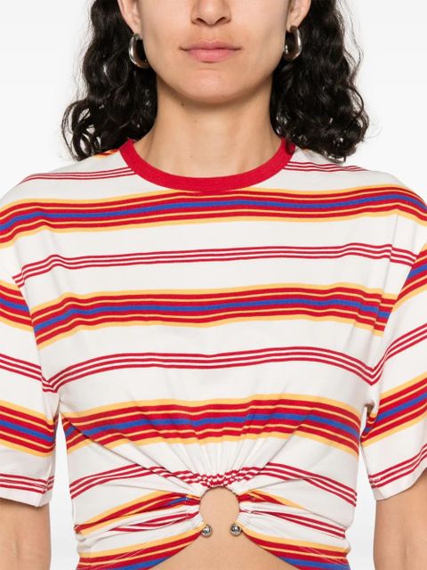 Rabanne striped T-shirt - White