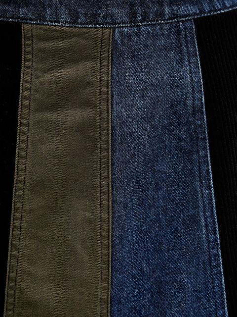 Desigual spódnica PATCHES kolor granatowy midi rozkloszowana 25WWFW08 - zdjęcie produktu nr 2