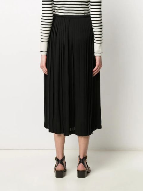 Valentino Garavani pleated midi skirt - Black