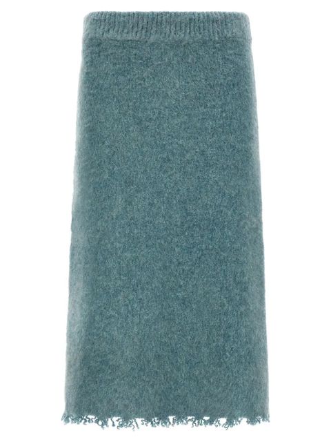 Jil Sander elastic-waistband knitted midi skirt - Blue - zdjęcie produktu nr 2