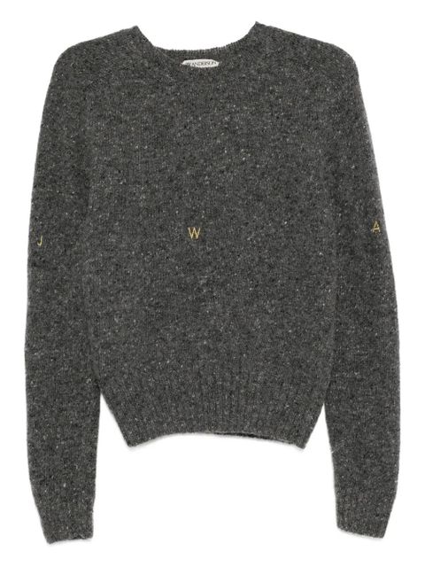 JW Anderson embroidered crew-neck jumper - Grey - zdjęcie produktu nr 1