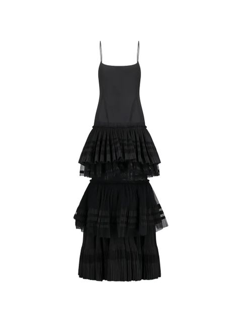 Blumarine pleated tiered maxi dress - Black - zdjęcie produktu nr 1
