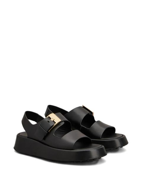Tod's buckle-strap sandals - Black