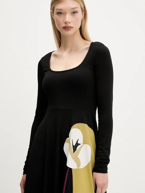 Desigual sukienka LIRIO kolor czarny 25WWVK29 - zdjęcie produktu nr 2